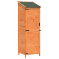 vidaXL Sodo Sandėlys Ruda 59,5 x 56 x 176,5 cm Kietasis pušinis medis