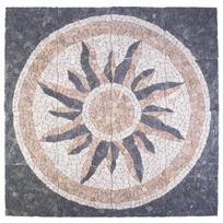 vidaXL Mozaikos plytelės su saulės raštu Įvairiaspalvis 120 x 120 cm