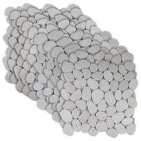 vidaXL Akmeninės plytelės Balta 30 x 30 cm Upės akmuo