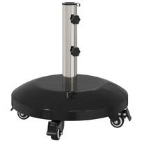 vidaXL Granito skėtis su ratukais 40-50 mm stulpui 29 kg Juoda