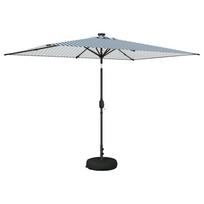 vidaXL Sodo skėtis su LED šviesomis ir standu 2 x 3 m Poliesteris