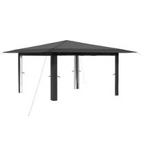 vidaXL Gazebo be šoninės sienos 4 x 4 m Šviesiai pilka ir antracito
