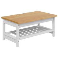 vidaXL Kavos staliukas EKAI Balta 100 x 60 x 45,5 cm