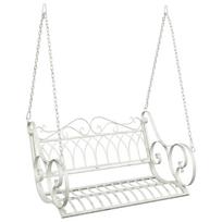 vidaXL Sūpynės suolas Plienas 109 x 75 x 59 cm Antikinė balta