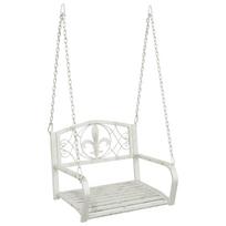 vidaXL Sūpynės suolas Plienas 71,5 x 59 x 55 cm Antikinė balta