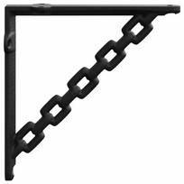 vidaXL Sienos lentynos laikikliai 12 vnt. Juoda 10,5 x 10,5 x 3 cm