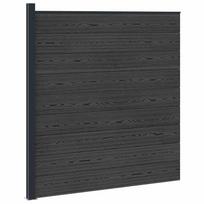 vidaXL Tvoros rinkinys 175 x 186 cm WPC ir aliuminis Juoda