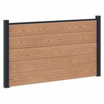 vidaXL Tvoros rinkinys 180 x 105 cm WPC ir aliuminis Ruda