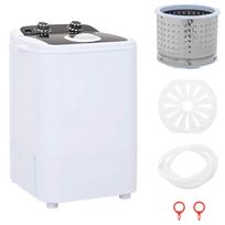 vidaXL Mini skalbimo mašina su vienu būgnu 4,6 kg Juoda ir Balta