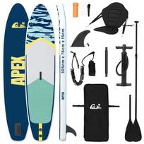 vidaXL SUP lenta su sėdyne 2-in-1 APEX 305 x 76 x 15 cm Tamsiai mėlyna