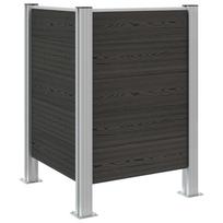 vidaXL Atliekų konteinerio tvora Pilka 85 x 85 x 115 cm Alavas ir WPC