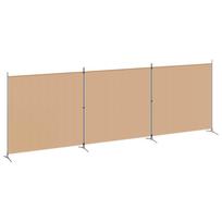 vidaXL 4-skydelis kambario skirstytuvas Smėlio 525 x 180 cm Audinys