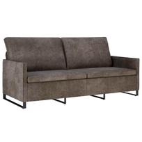 vidaXL 3 vietų sofa Tamsiai pilka 190 x 81 x 82 cm Dirbtinė zomša