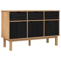vidaXL Komoda OTTA Ruda ir juoda 114 x 43 x 73,5 cm