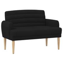 vidaXL Minkštas kampas su mygtukų apmušalais Juoda 116 x 67 x 80 cm