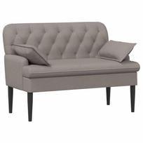 vidaXL Minkštas kampas su mygtukų apmušalais Taupe 111 x 68 x 80 cm