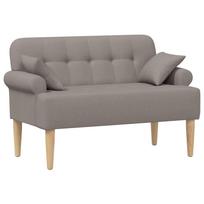 vidaXL Minkštas kampas su mygtukų apmušalais Taupe 120 x 65 x 79 cm