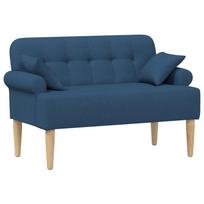 vidaXL Minkštas kampas su mygtukų apmušalais Mėlyna 120 x 65 x 79 cm