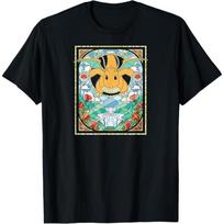 Pokémon - Dragonite vitražinis drakono tipo 1 kartos marškinėliai XL juoda