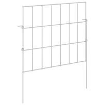 vidaXL Sodo tvora su kuoliukais 12 vnt. 35 x 30 cm Sidabrinė