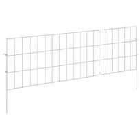 vidaXL Sodo tvora su kuoliukais 24 vnt. 95 x 30 cm Sidabrinė