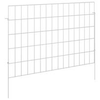 vidaXL Sodo tvora su kuoliukais 24 vnt. 75 x 50 cm Sidabrinė
