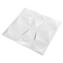 vidaXL Sienų plokštės 24 vnt. 50 x 50 cm Diamond Baltas XPS Putplastis