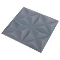 vidaXL Sienų plokštės 24 vnt. 50 x 50 cm Origami Pilkas XPS Putplastis