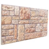vidaXL Sienų plokštės 10 vnt. 100 x 50 cm Šviesiai ruda ir balta