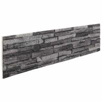 vidaXL Sienų plokštės 10 vnt. 100 x 25 cm Antracitas EPS putos
