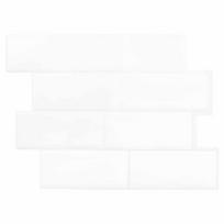 vidaXL Metro plytelė 20 vnt. Balta 29 x 21 cm Poliuretanas ir PET