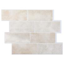 vidaXL Metro plytelė 50 vnt. Šviesiai ruda marmuro 29 x 21 cm
