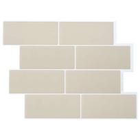vidaXL Metro plytelė 50 vnt. Smėlio 29 x 21 cm Poliuretanas ir PET