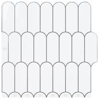 vidaXL Pūkuota plytelė 50 vnt. Balta pilka 30 x 30 cm
