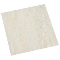 vidaXL Grindų lentos Kreminė balta 5,11 m² 55 vnt. PVC