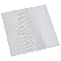 vidaXL Savesiūnančių Grindų Plokštės Baltas ir medis 30,5 x 30,5 cm