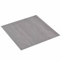 vidaXL Savesiūnančių Grindų Plokštės Pilka ir medis 30,5 x 30,5 cm