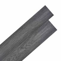 vidaXL Savitepliamos PVC grindų lentos Juoda ir Balta 30,5 x 61 cm