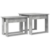 vidaXL Kavos staliuko komplektas 2 vnt. Betono pilka 50 x 52 x 42 cm