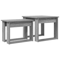 vidaXL Kavos staliuko komplektas 2 vnt. Pilkas Sonoma 50 x 52 x 42 cm