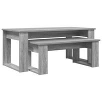 vidaXL Kavos staliuko komplektas 2 vnt. Pilkas Sonoma 100 x 50 x 42 cm