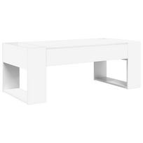 vidaXL Kavos staliukas Balta 110 x 50 x 41 cm Apdirbta mediena