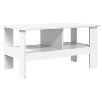 vidaXL Kavos staliukas Balta 90 x 50 x 45 cm Apdirbta mediena
