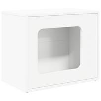 vidaXL Katės namelis Balta 51 x 30 x 42,5 cm Apdirbta mediena