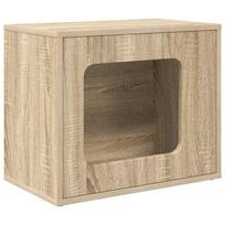 vidaXL Katės namelis Sonoma ąžuolas 51 x 30 x 42,5 cm Apdirbta mediena