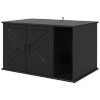 vidaXL Katės namelis Juoda 85 x 55 x 50,5 cm Apdirbta mediena