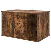 vidaXL Katės namelis Dūminio ąžuolo 85 x 55 x 50,5 cm Apdirbta mediena