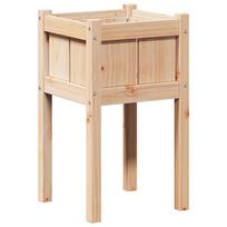 vidaXL Sodo vazonas Gamta 40 x 40 x 70 cm Kietos pušies mediena