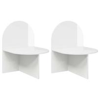 vidaXL Naktinis staliukas 2 vnt. Itin blizgi balta 48 x 49 x 65 cm