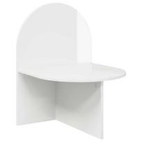 vidaXL Naktinis staliukas Itin blizgi balta 48 x 49 x 65 cm